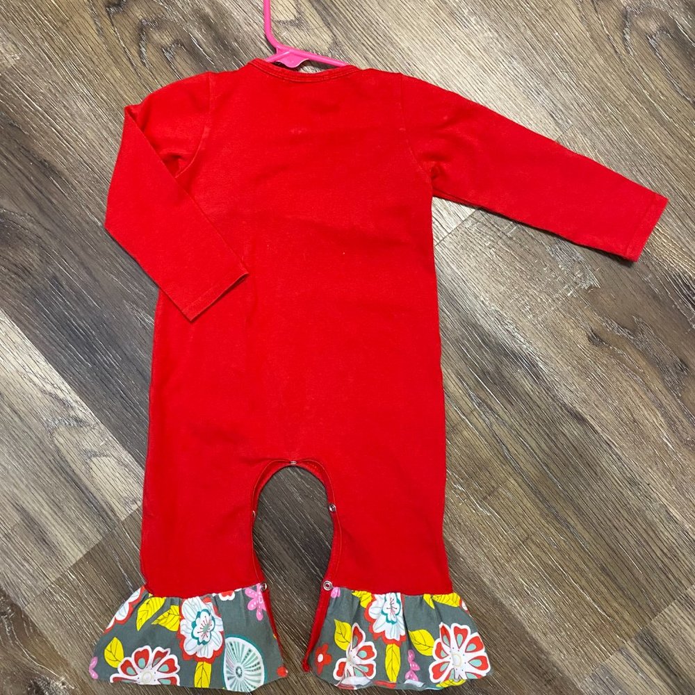 Red Ruffle Romper - Picture 3 of 4